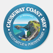 Causeway Coast Way (rood) Magneet (Voorkant)
