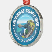 Causeway Coast Way (rood) Metalen Ornament (Links)