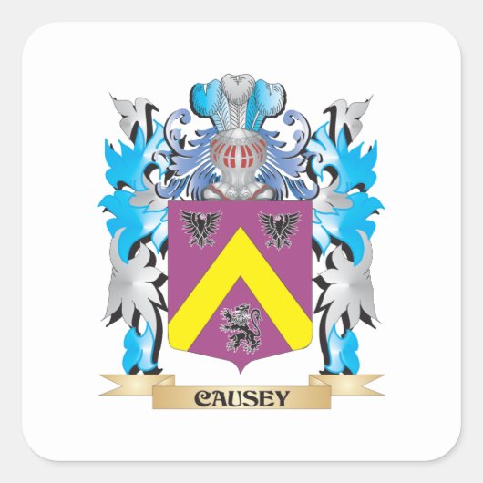 Causey Wapenschild - Family Crest Vierkante Sticker (Voorkant)