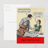 Caustic Humor Valentijnsdag komisch paar grappige  Feestdagenkaart (Voorkant / Achterkant)