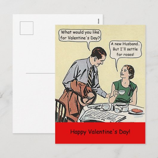 Caustic Humor Valentijnsdag komisch paar grappige  Feestdagenkaart (Voorkant / Achterkant)