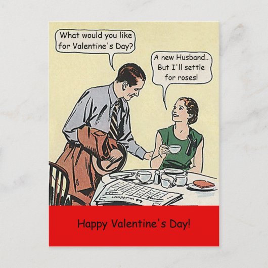 Caustic Humor Valentijnsdag komisch paar grappige  Feestdagenkaart (Voorkant)