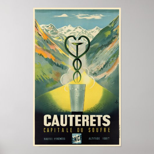 Cauterets France Vintage Poster (Voorkant)