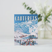 Cauterets skigebied briefkaart (Staand voorkant)