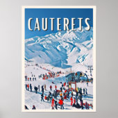 Cauterets skigebied poster (Voorkant)