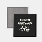 Cautie Angry Gamer Computer Funny Video Game Gift Magneet (Voorkant / Achterkant)