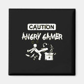 Cautie Angry Gamer Computer Funny Video Game Gift Magneet (Voorkant)