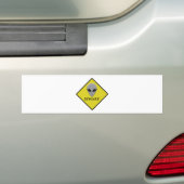 CAUTION ALIEN BUMPERSTICKER (Op auto)