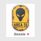 Caution Alien Zone – AREA 51 Sci-Fi Wall Art Sticker (Vel)