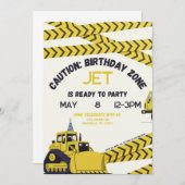 Caution: Birthday Zone Invitation Kaart (Voorkant / Achterkant)