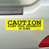 CAUTION Bumpersticker (Op auto)