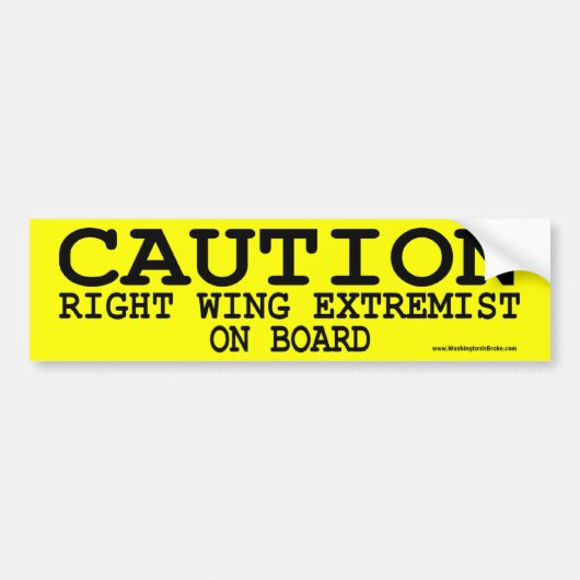CAUTION Bumpersticker (Voorkant)