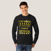 Caution can talk about juggling for hours t-shirt (Voorkant volledig)