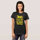 Caution Can Talk About Mountainbiking For Hours T-shirt (Voorkant volledig)