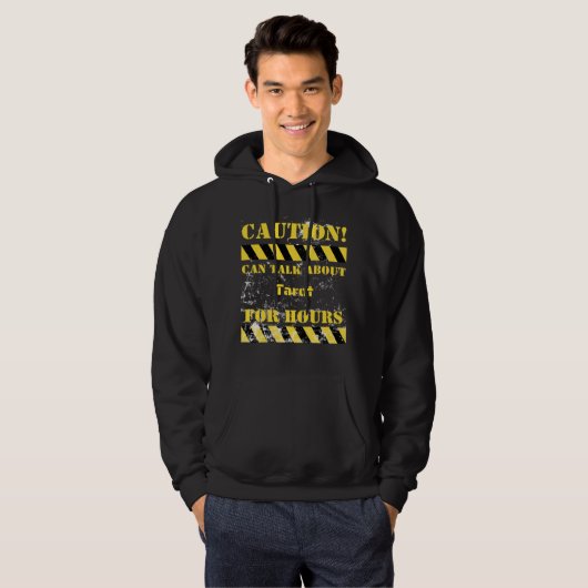 Caution can talk about tarot for hours hoodie (Voorkant volledig)