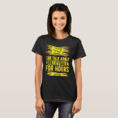 Caution Can Talk About Volleyball For Hours T-shirt (Voorkant volledig)