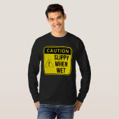 Caution Construction Danger Careful Meme  Sarcasti T-shirt (Voorkant volledig)