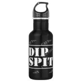 CAUTION DIP SPIT - misschien niet roestvrij Stee Waterfles (Voorkant)