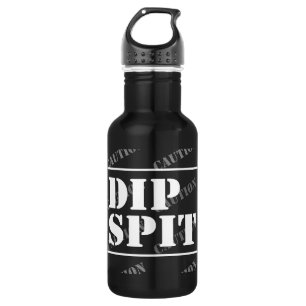 CAUTION DIP SPIT - misschien niet roestvrij Stee Waterfles