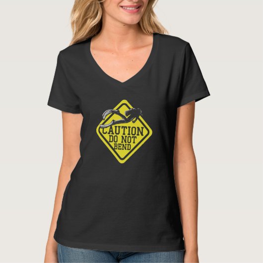Caution Do Not Bend  Scuba Diving Underwater  Free T-shirt (Voorkant)