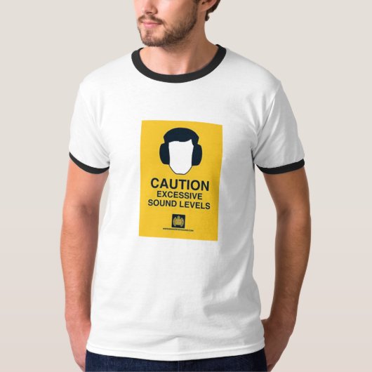 CAUTION EXCESSIVE SOUND LEVELS T-SHIRT (Voorkant)