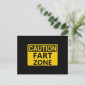 Caution Fart Zone Briefkaart (Staand voorkant)