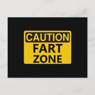 Caution Fart Zone Briefkaart