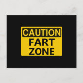 Caution Fart Zone Briefkaart (Voorkant)