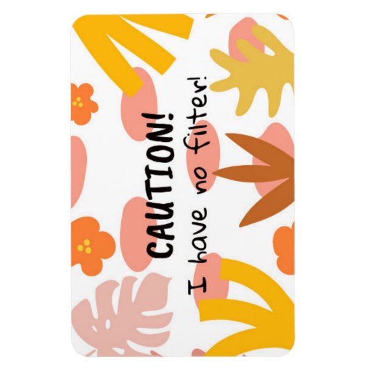 Caution Flexible Photo Magnet Magneet (Verticaal)