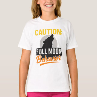Caution Full Moon Behavior Shirt – Funny Werewolf 