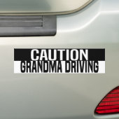 caution Grandma Driving Bumpersticker (Op auto)