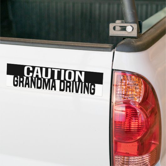 caution Grandma Driving Bumpersticker (Op Truck)