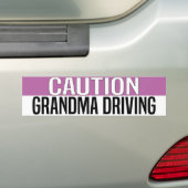 caution Grandma Driving Bumpersticker (Op auto)