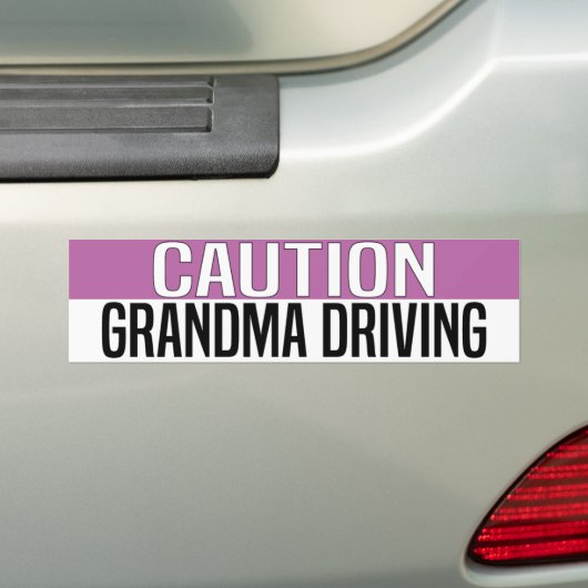 caution Grandma Driving Bumpersticker (Op auto)