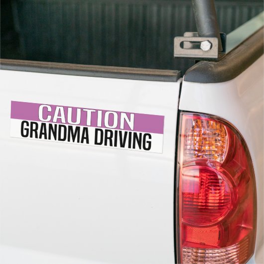 caution Grandma Driving Bumpersticker (Op Truck)