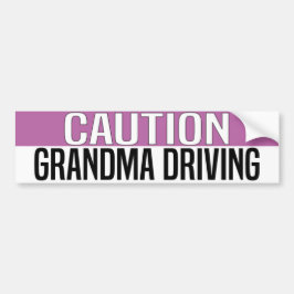 caution Grandma Driving Bumpersticker