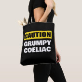 Caution Grumpy Coeliac Celiac Tote Bag (Dichtbij)