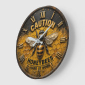 Caution Honeybees Hard at Work  Rustic Beekeeper  Grote Klok (Hoek)