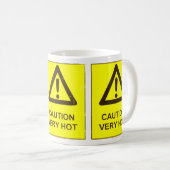 Caution - Hot Coffee Mug Koffiemok (Voorkant rechts)