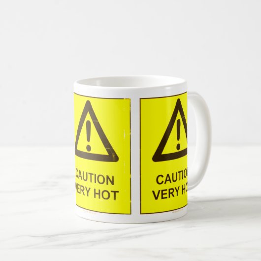 Caution - Hot Coffee Mug Koffiemok (Voorkant rechts)