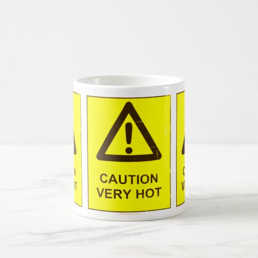 Caution - Hot Coffee Mug Koffiemok (Center)