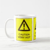 Caution - Hot Coffee Mug Koffiemok (Links)