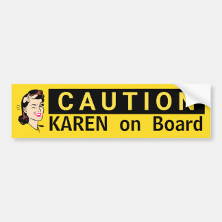 CAUTION Karen aan boord van Fun Wink Bumpersticker