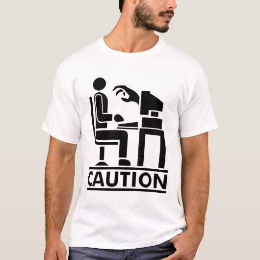 Caution Monsters in PC T-shirt (Voorkant)