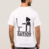 Caution Monsters in PC T-shirt (Achterkant)
