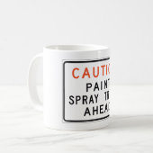 Caution Paint Spray Truck Ahead Koffiemok (Voorkant links)