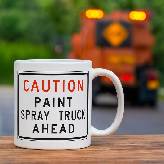 Caution Paint Spray Truck Ahead Koffiemok