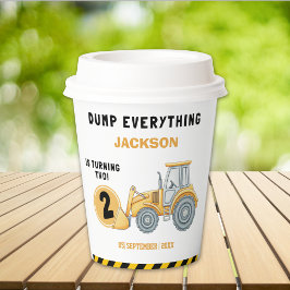 "Caution: Party Ahead! Construction Birthday  Papieren Bekers