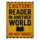 "Caution Reader In Another World Do Not Wake!" Perfect Poster (Voorkant)