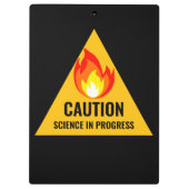 Caution Science in Progress Klembord (Achterkant)